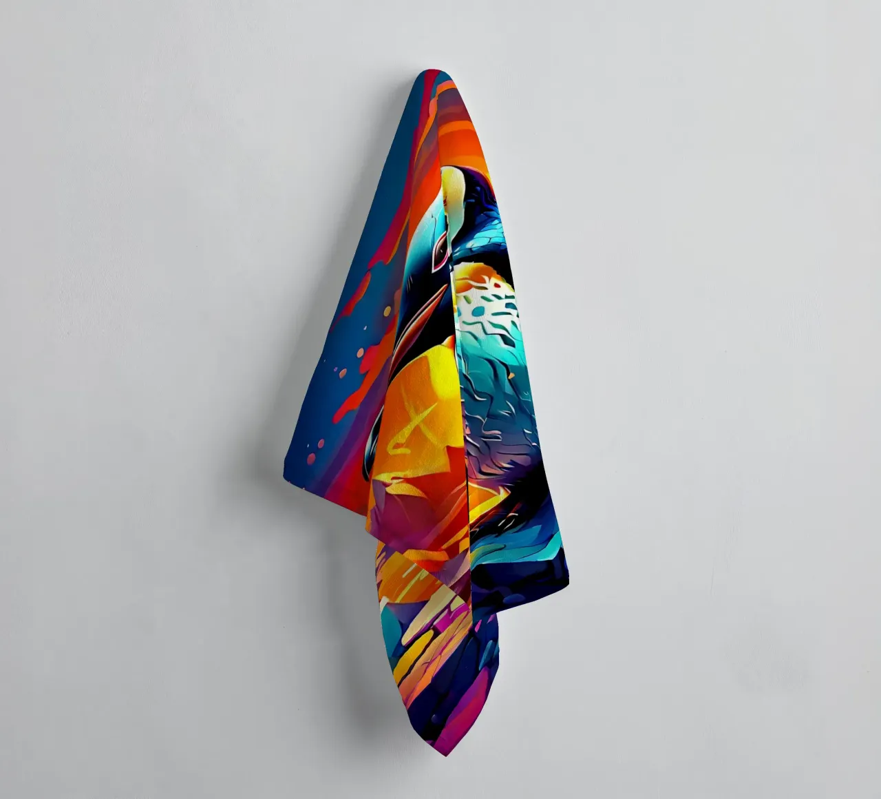 Pinguino_Stil_J_1 asciugamano da bagno da Tierisch bunt by LK