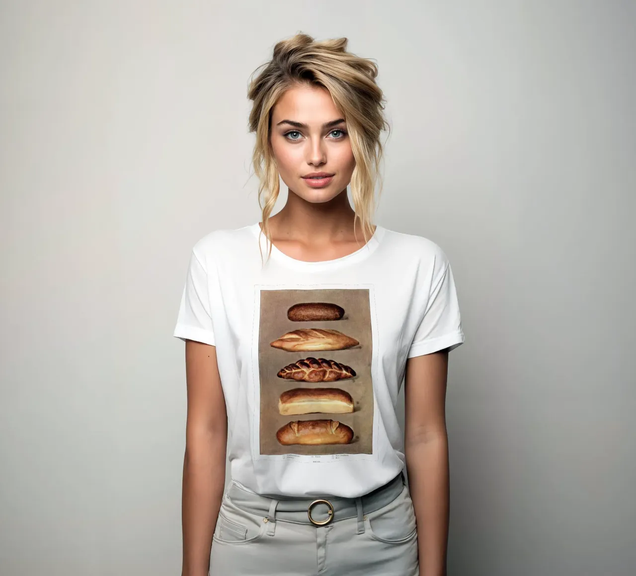 Various Baked Breads – from The Grocer’s Encyclopedia (1911) women's fitted t-shirt by Art History