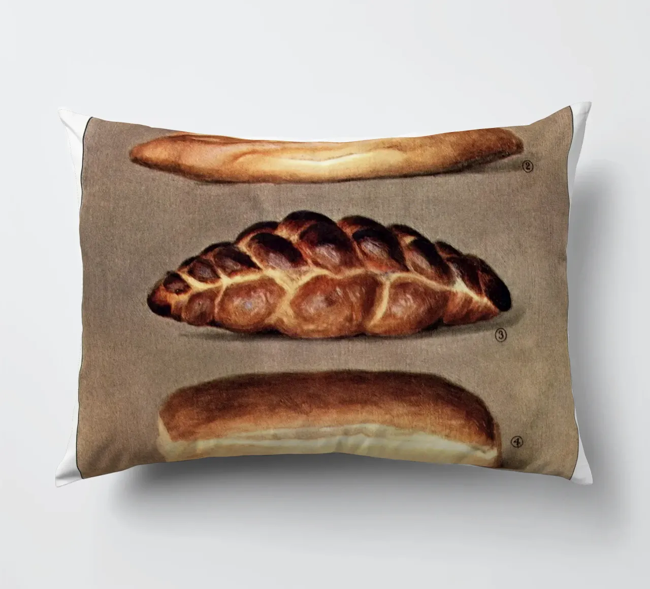 Divers pains cuits au four - extrait de The Grocer's Encyclopedia (1911) coussin de Art History