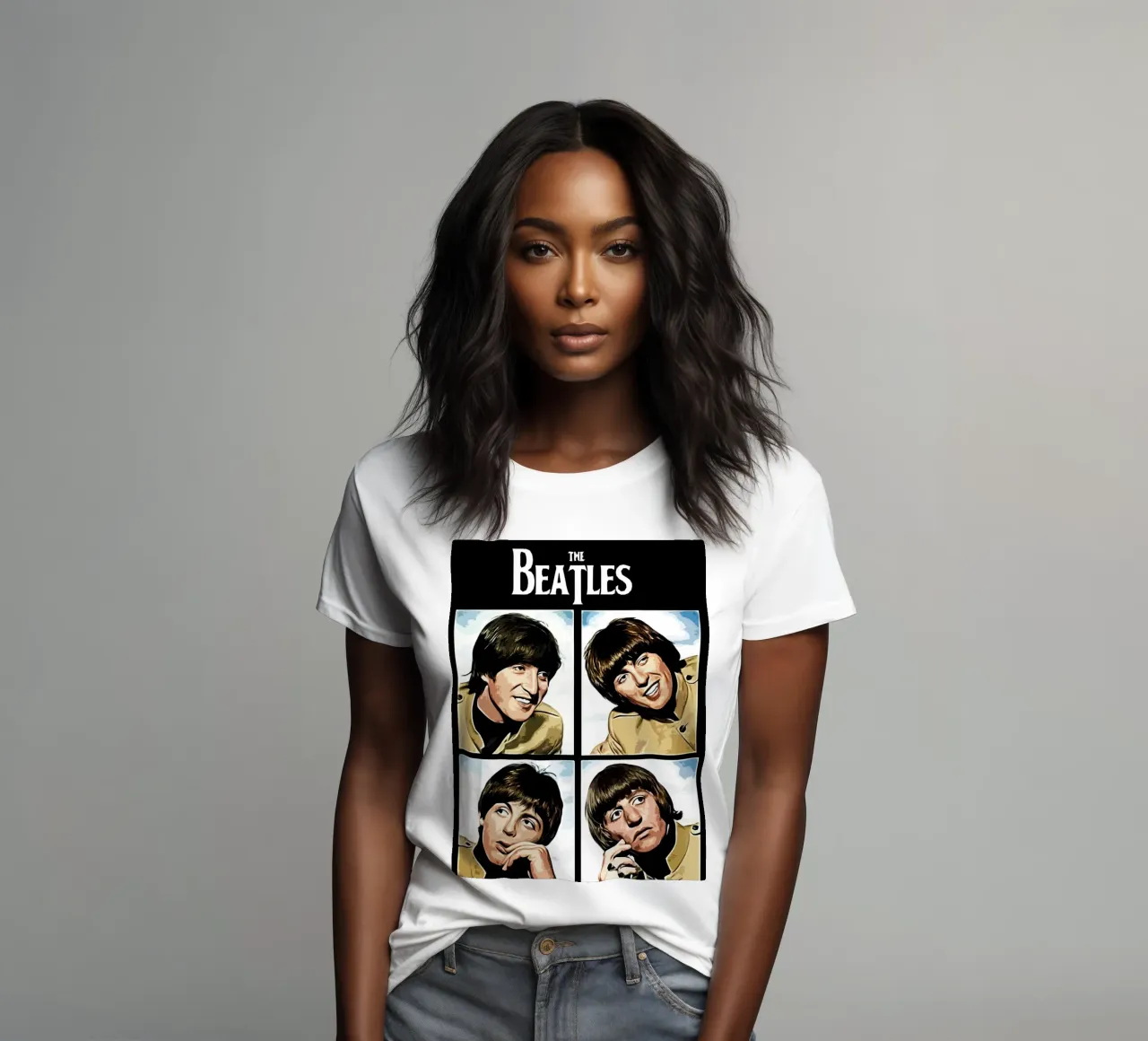Beatles music band Art women's fitted t-shirt by music soul