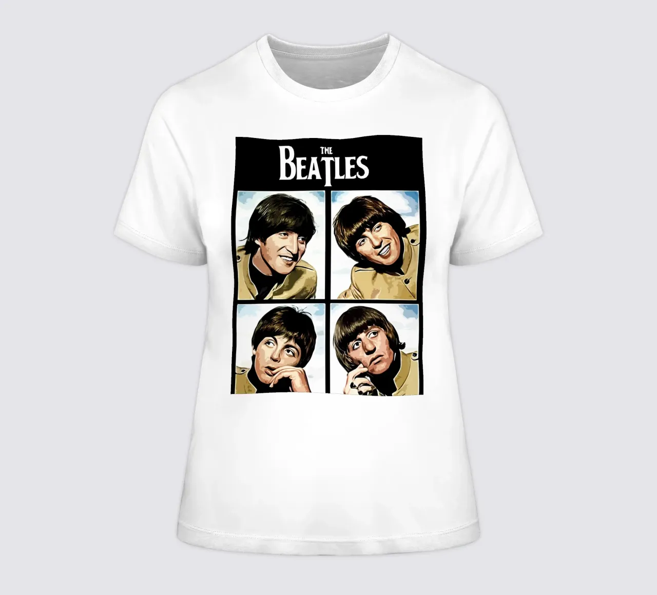 Beatles music band Art women's fitted t-shirt by music soul
