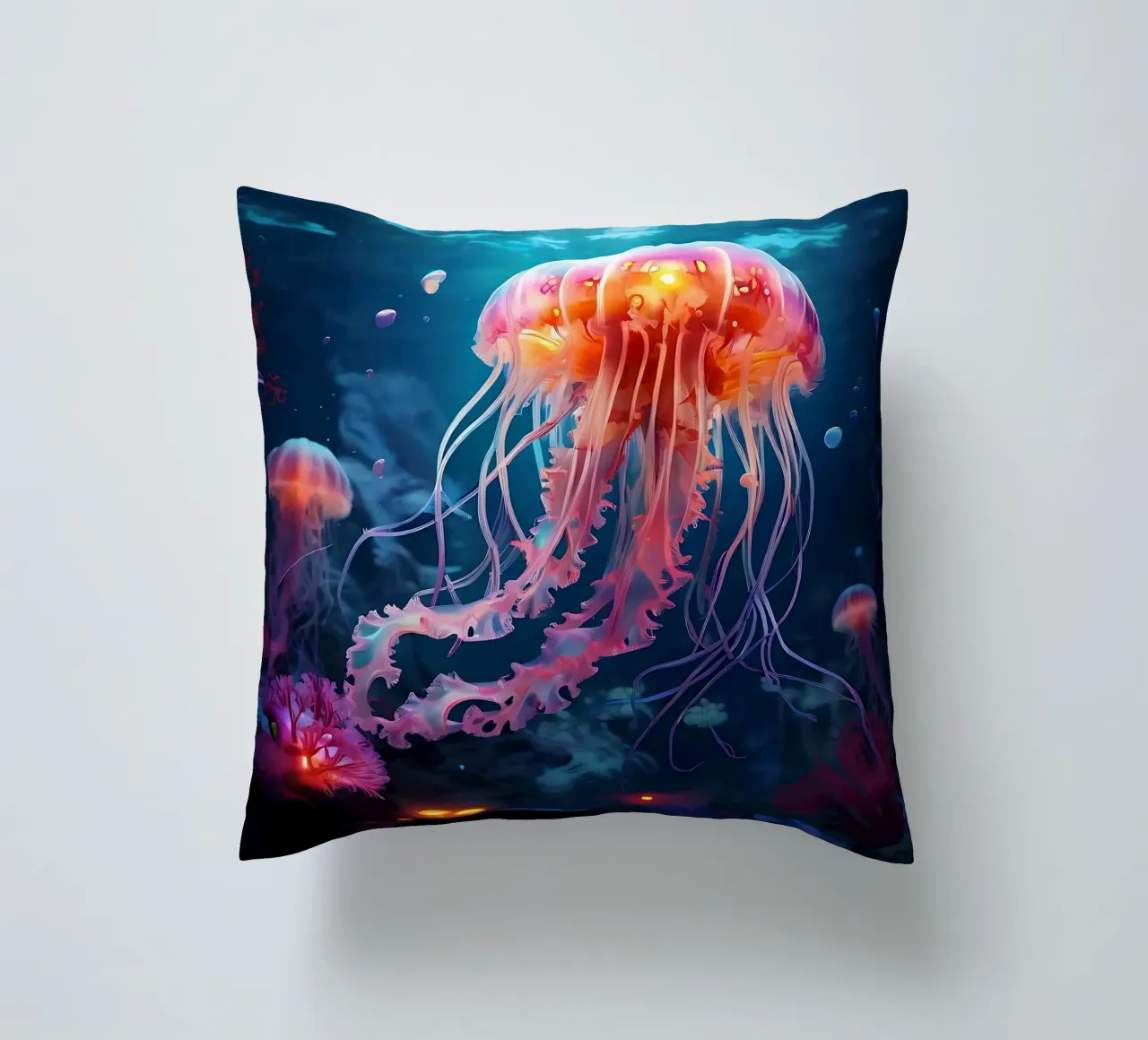 Qualle_Stil_J_1 decorative cushion by Tierisch bunt by LK