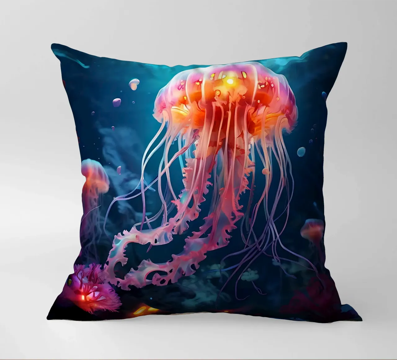 Qualle_Stil_J_1 decorative cushion by Tierisch bunt by LK