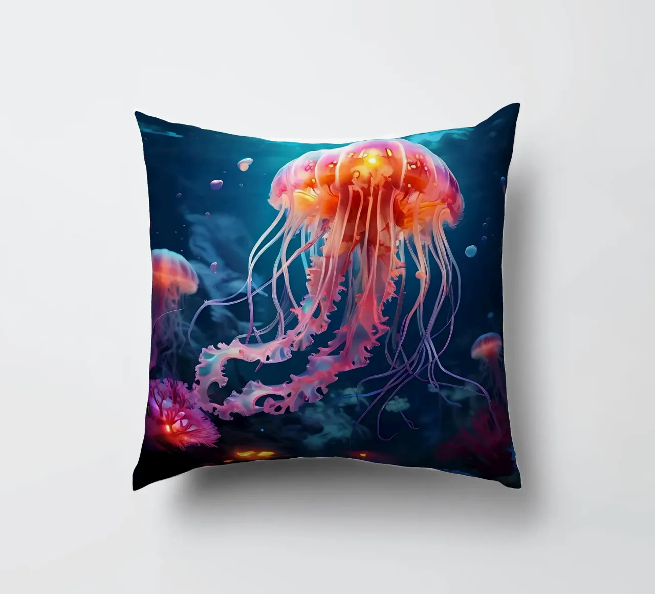 Qualle_Stil_J_1 decorative cushion by Tierisch bunt by LK