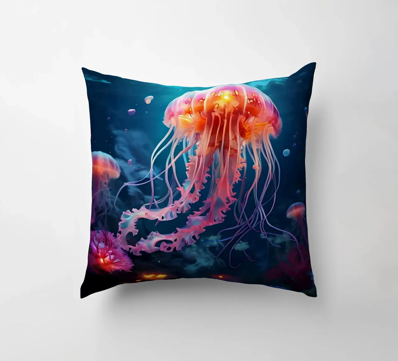 Qualle_Stil_J_1 decorative cushion by Tierisch bunt by LK