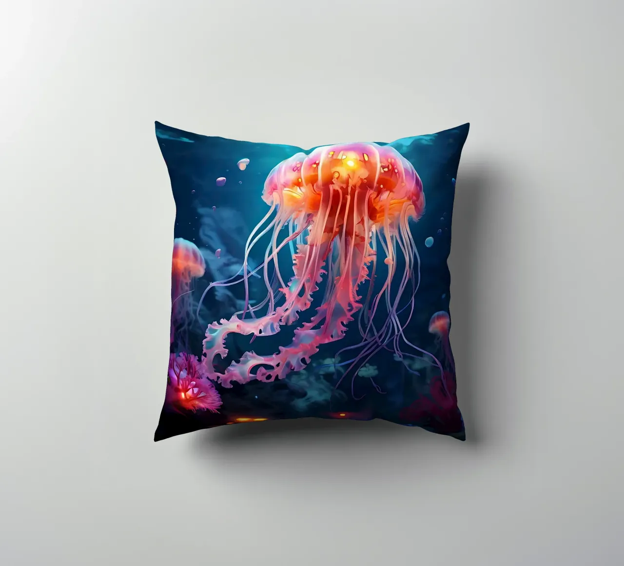 Qualle_Stil_J_1 decorative cushion by Tierisch bunt by LK