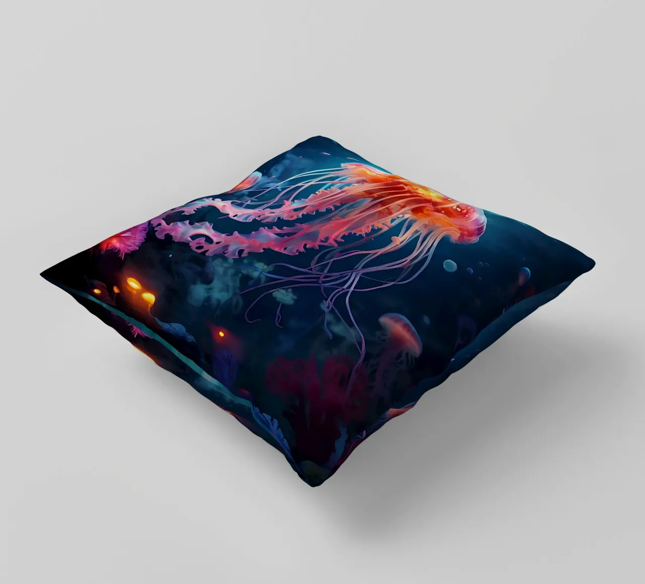 Qualle_Stil_J_1 decorative cushion by Tierisch bunt by LK