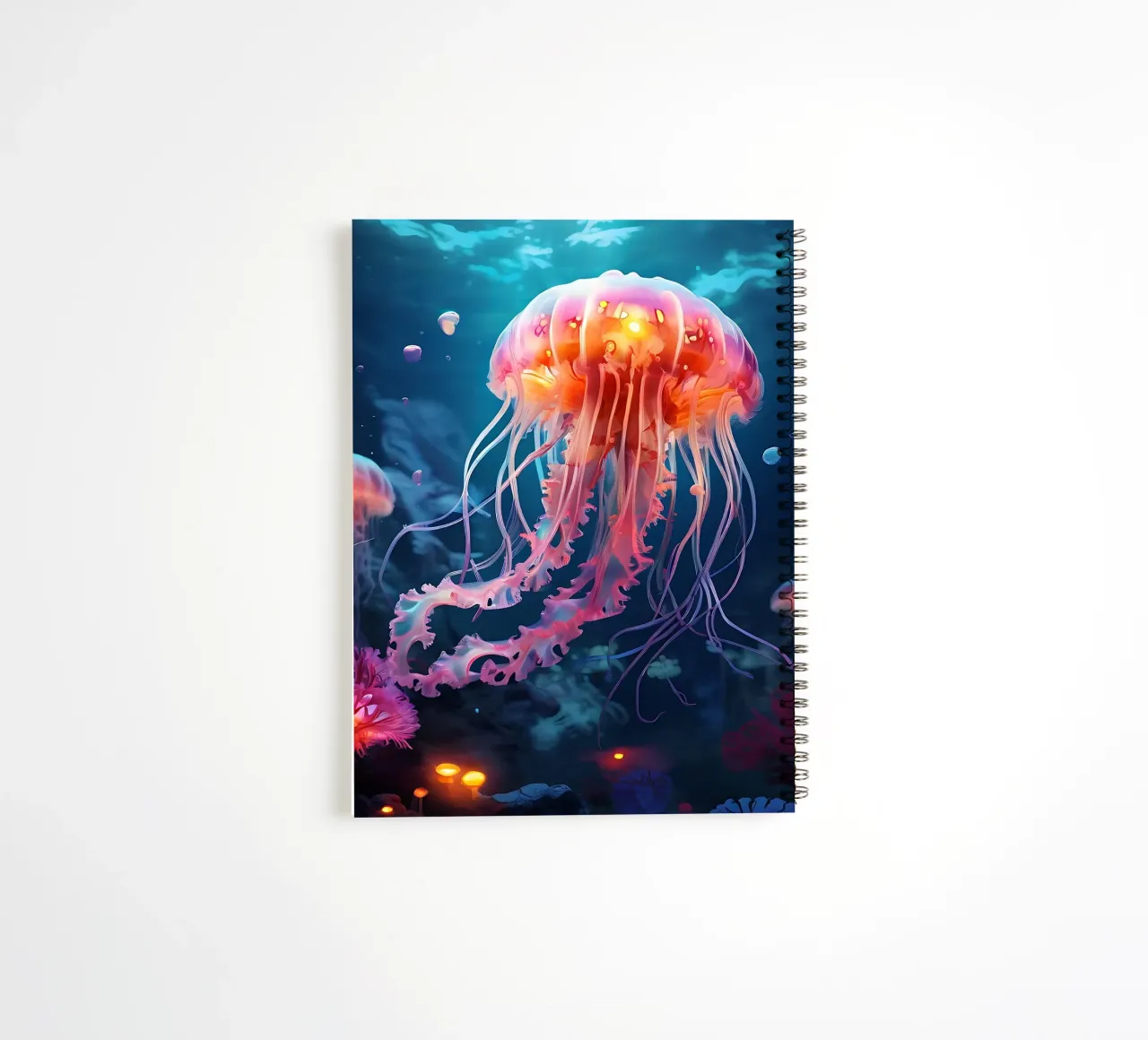 Qualle_Stil_J_1 spiral notebook by Tierisch bunt by LK