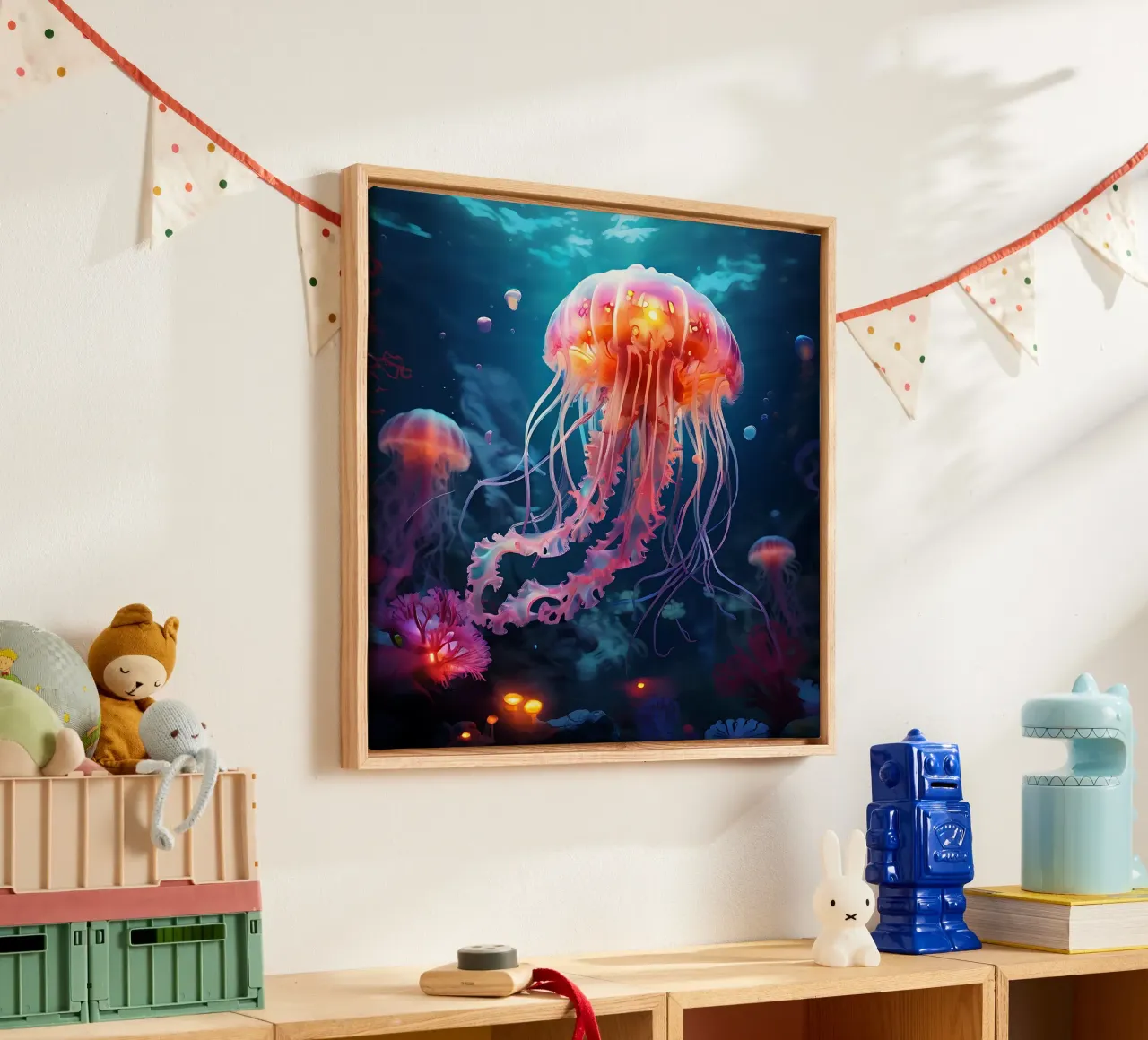 Qualle_Stil_J_1 canvas by Tierisch bunt by LK