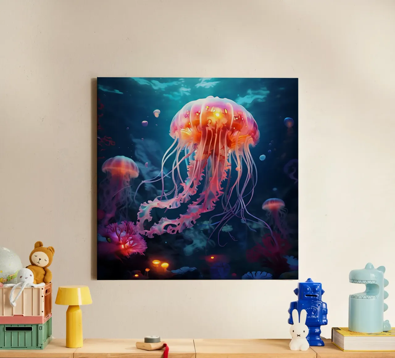 Qualle_Stil_J_1 canvas by Tierisch bunt by LK