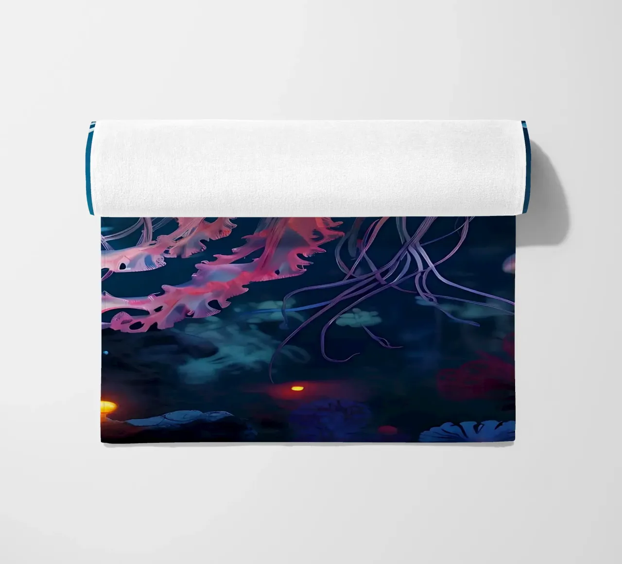 Qualle_Stil_J_1 beach towel by Tierisch bunt by LK