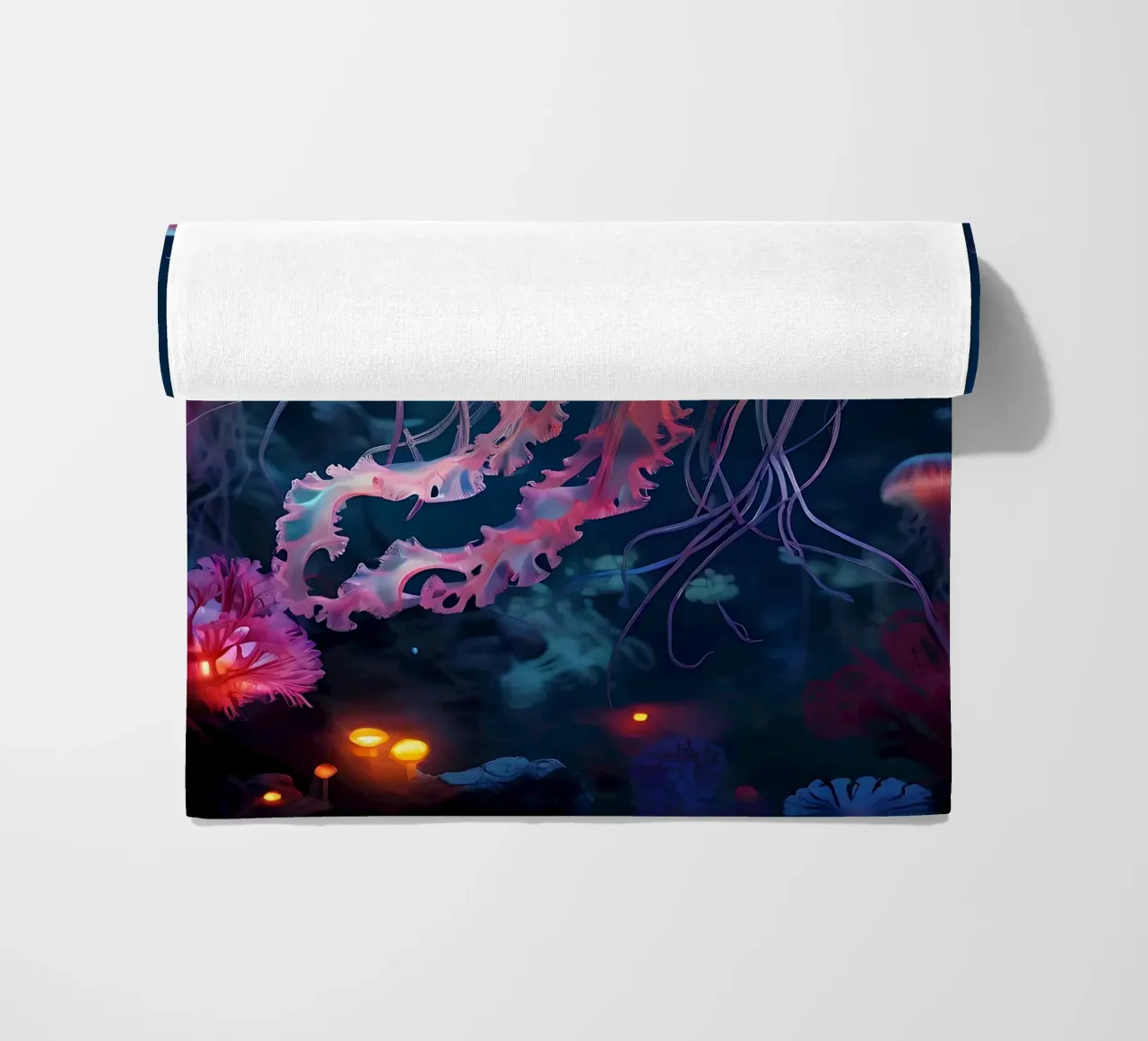 Qualle_Stil_J_1 beach towel by Tierisch bunt by LK