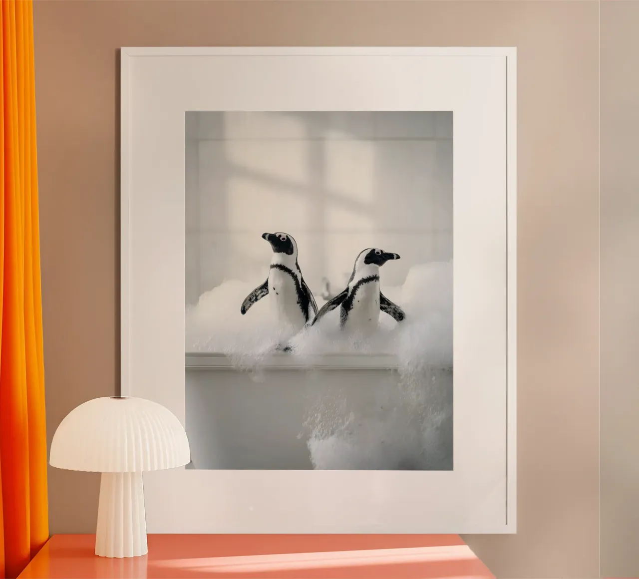 Bathing Pinguins poster da Mononoir
