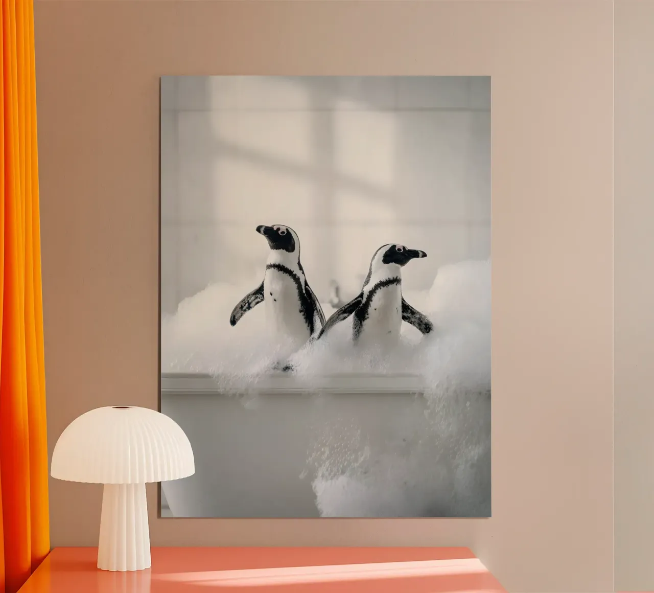 Bathing Pinguins carta hahnemühle da Mononoir