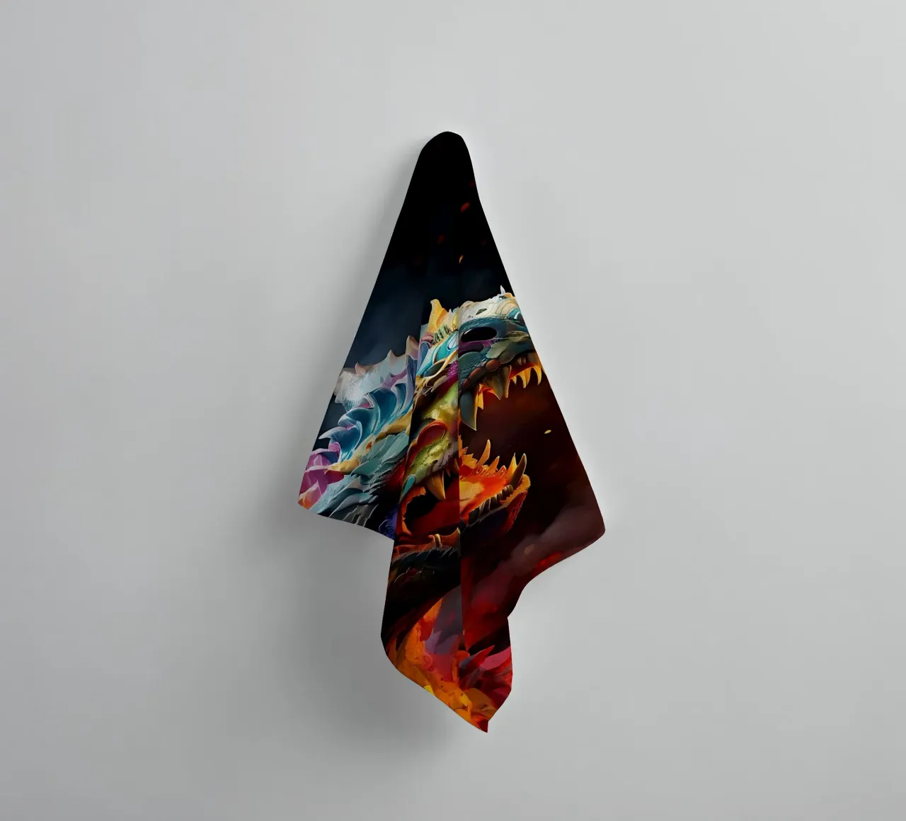 Dragon_Style_J_1 asciugamano da bagno da Tierisch bunt by LK