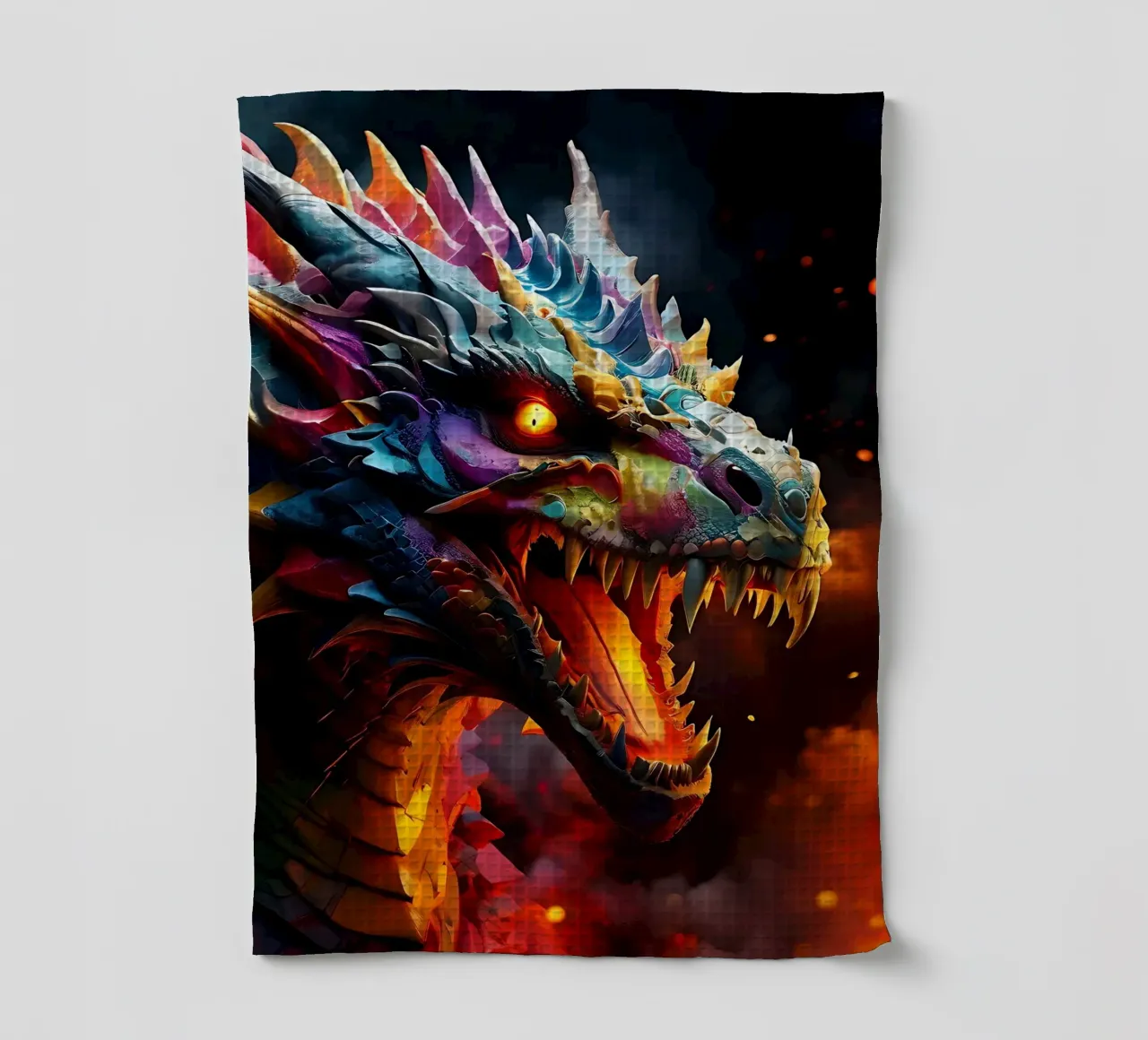 Dragon_Style_J_1 canovaccio da cucina da Tierisch bunt by LK
