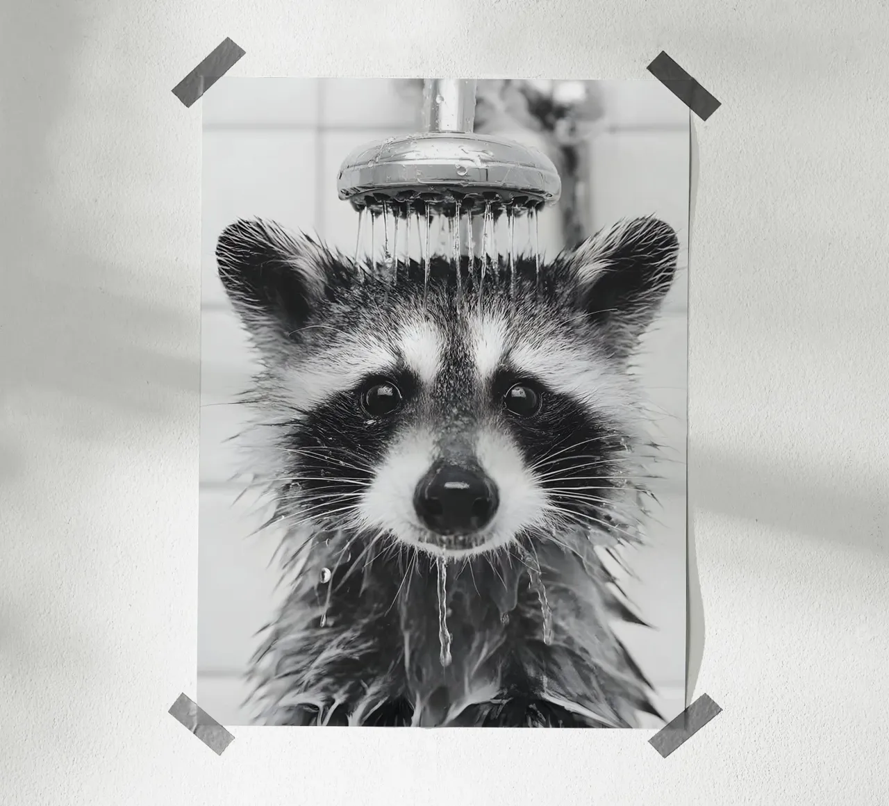 Shower Racoon poster da Mononoir