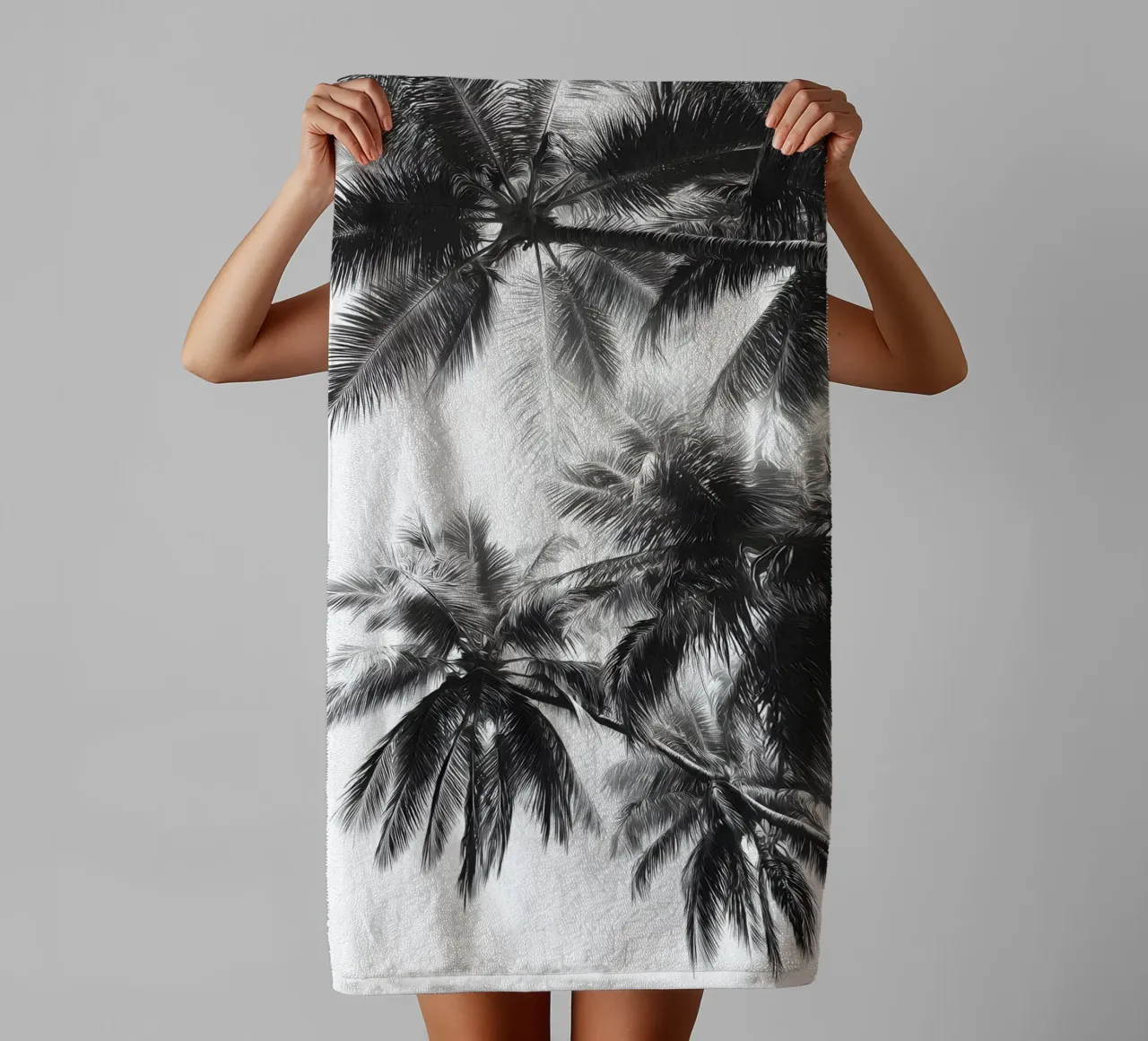 The Palm Trees asciugamano da bagno da Mononoir