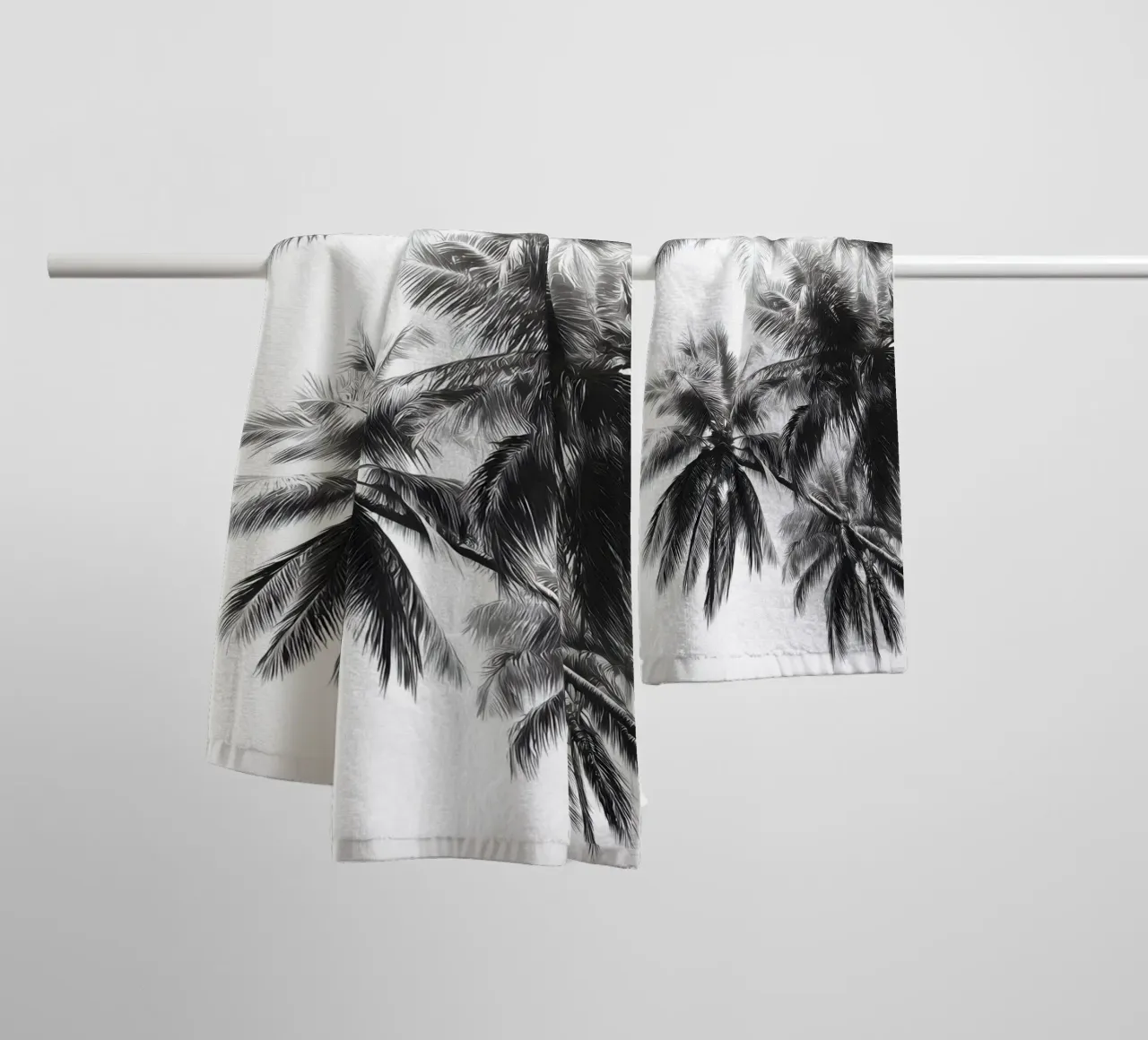 The Palm Trees asciugamano da bagno da Mononoir