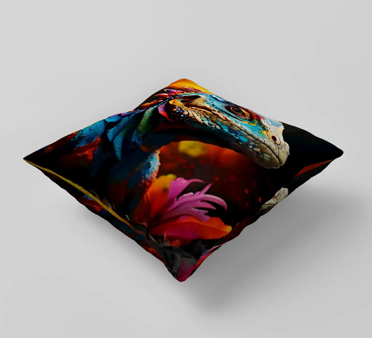 Stile_lucertola_J_1 cuscino da Tierisch bunt by LK