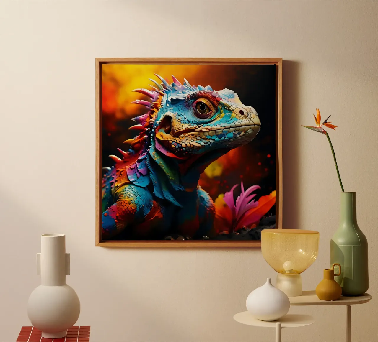 Lizard_style_J_1 canvas by Tierisch bunt by LK