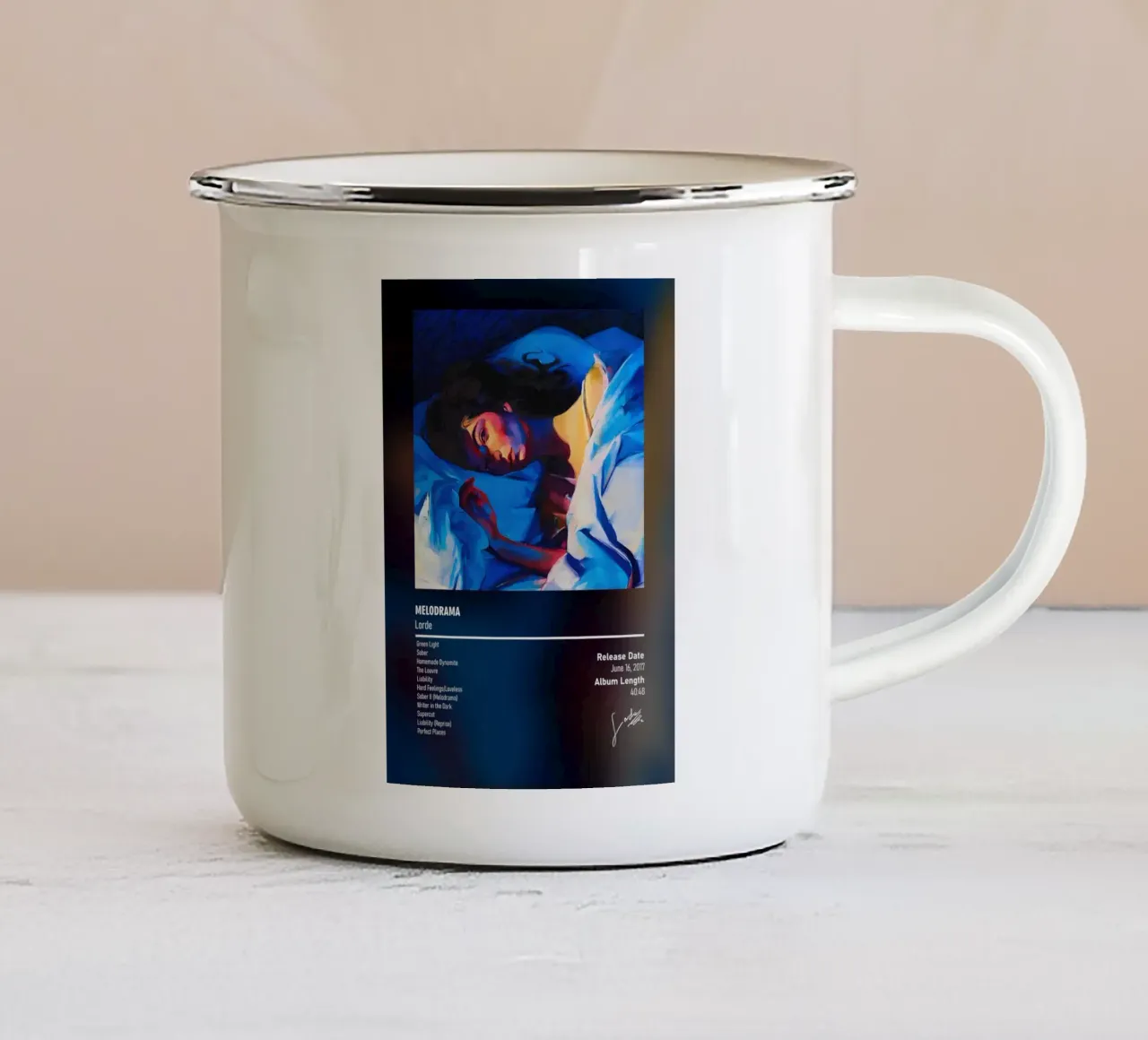 Melodrama (2017) by Lorde tazza in smalto da DGUnder