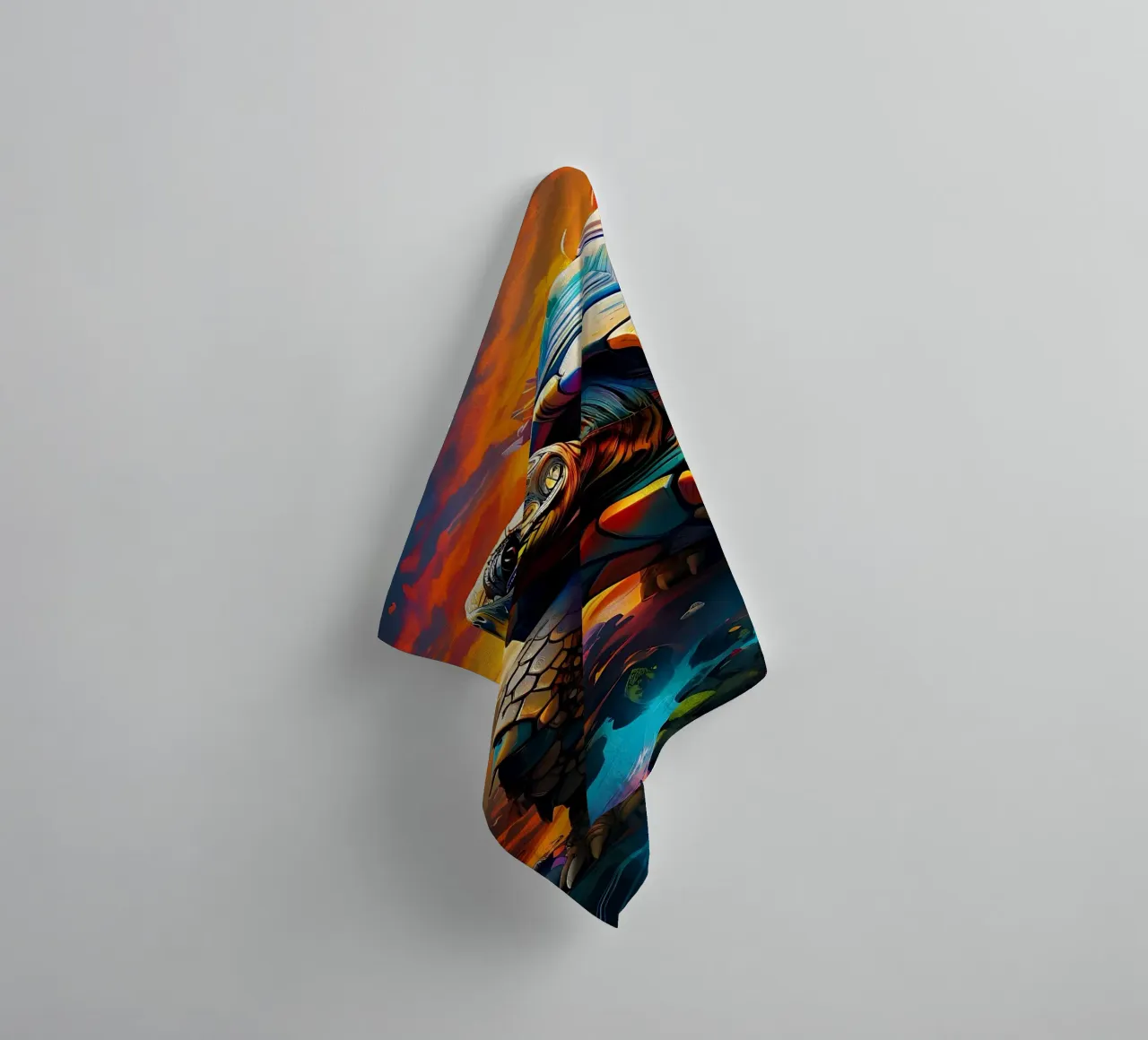 Turtle_style_J_1 towel by Tierisch bunt by LK