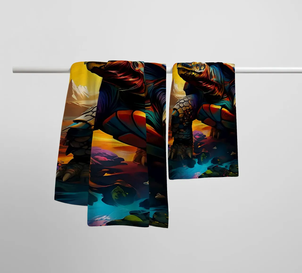 Schildkröte_Stil_J_1 Handtuch von Tierisch bunt by LK