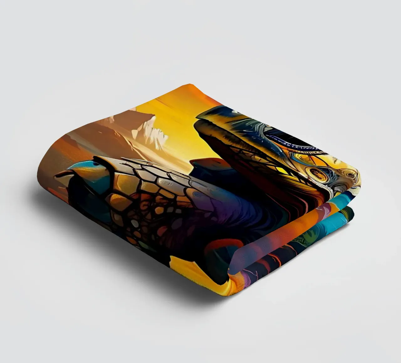 Turtle_style_J_1 towel by Tierisch bunt by LK