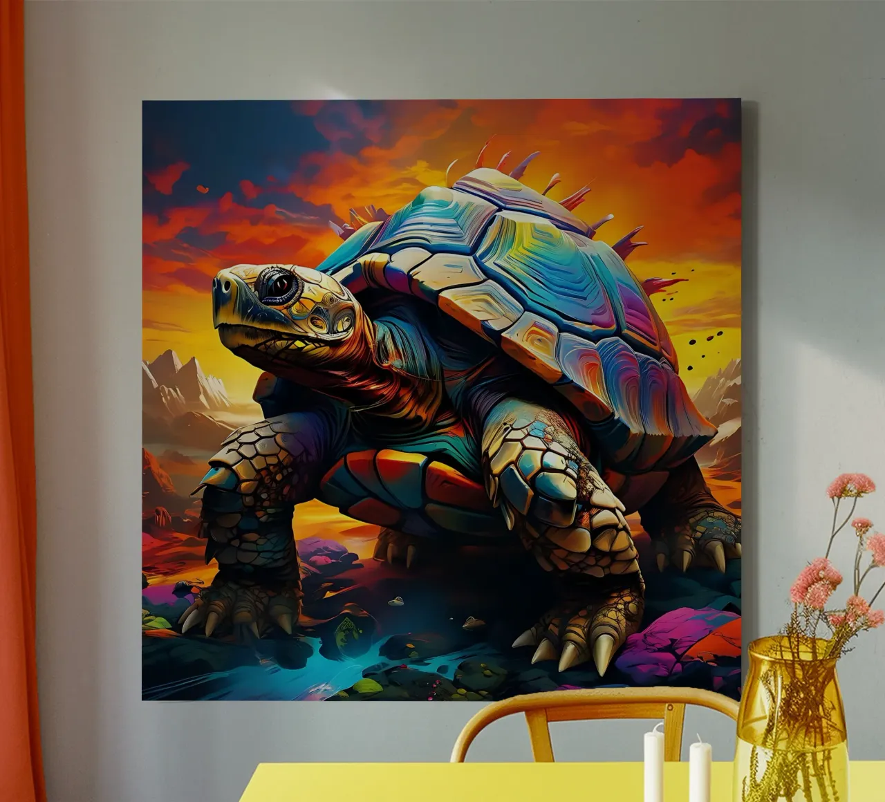 Turtle_style_J_1 canvas by Tierisch bunt by LK