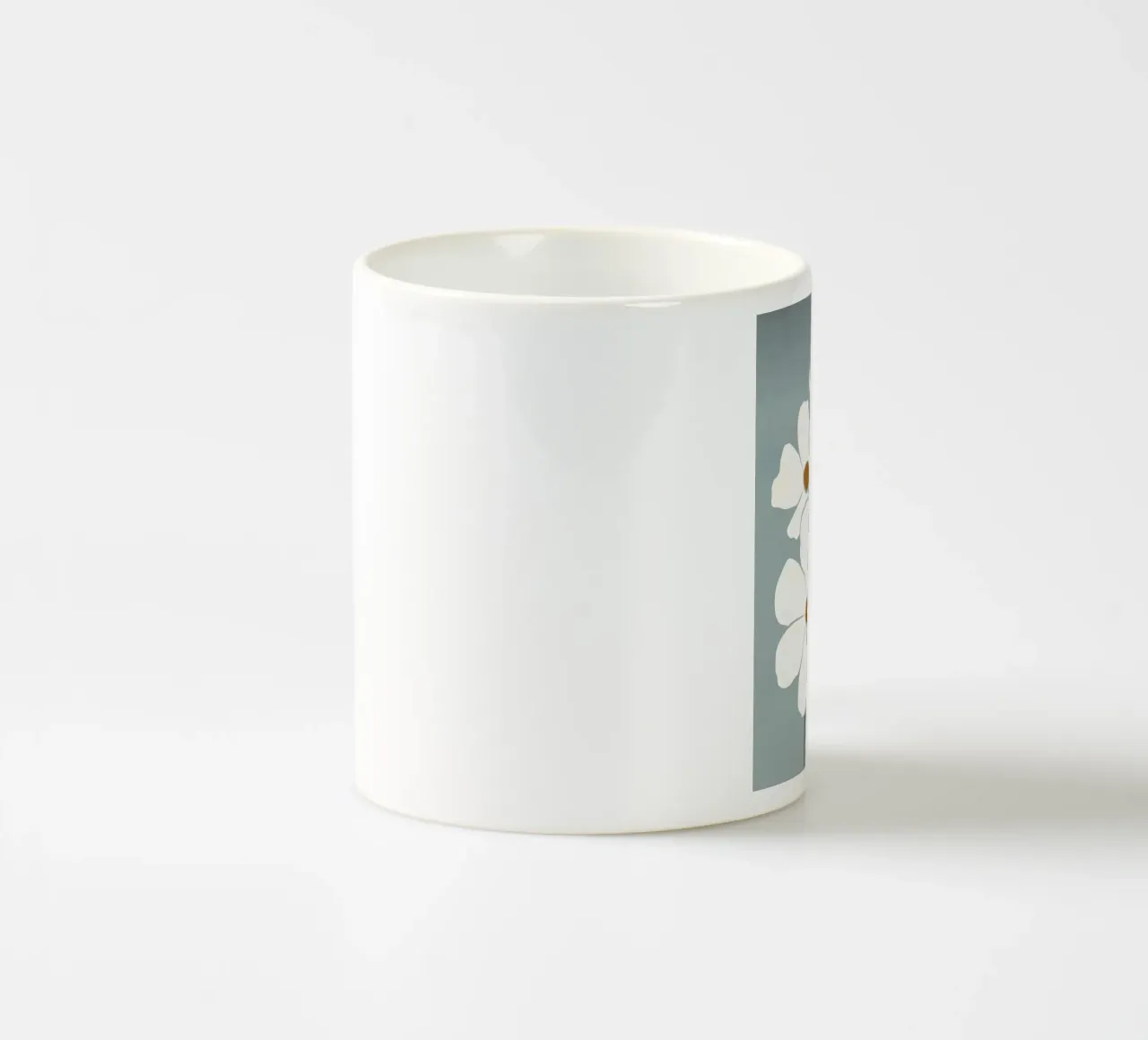 Fiori bianchi tazza in ceramica da Larry