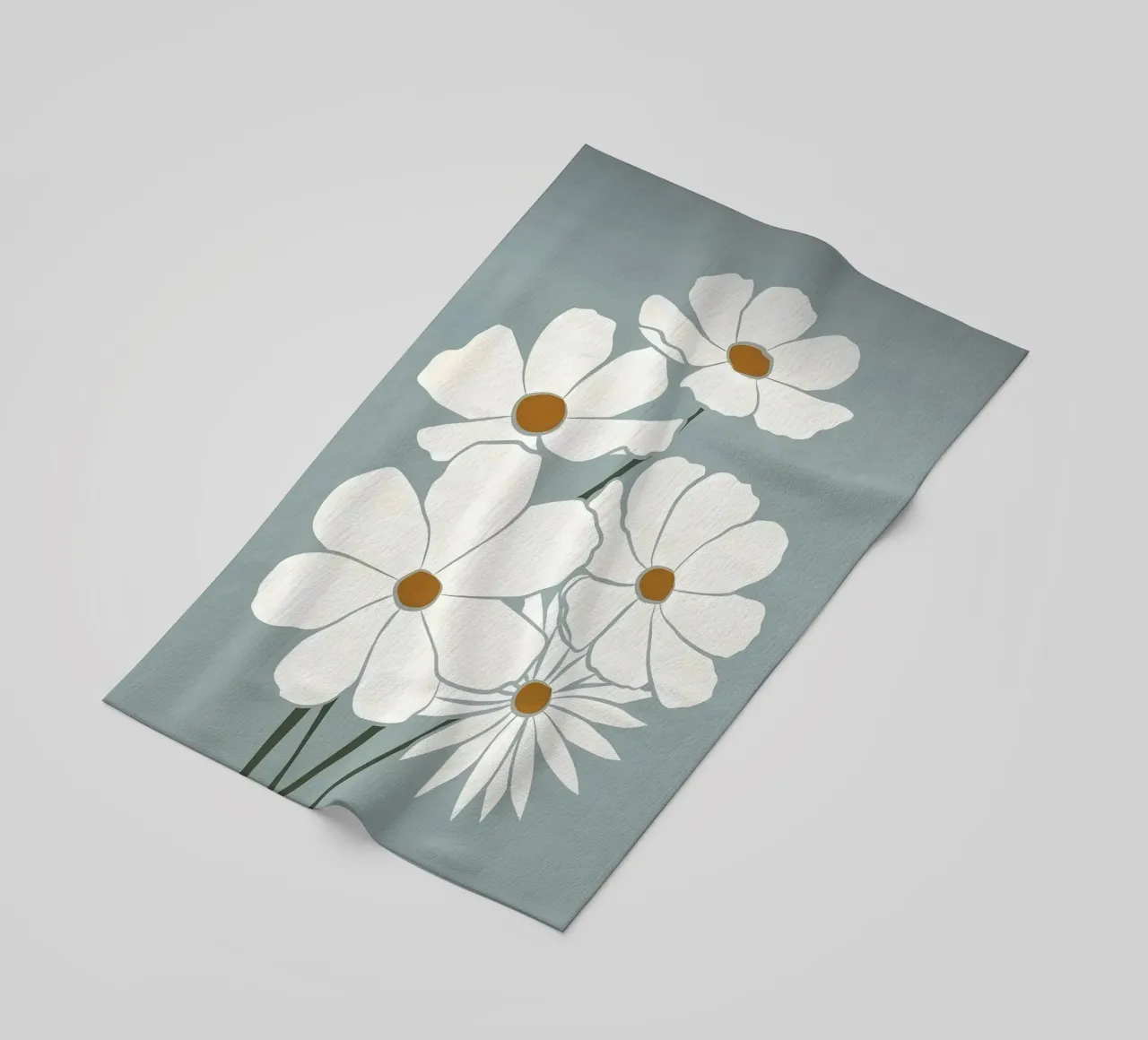 Fiori bianchi telo mare da Larry
