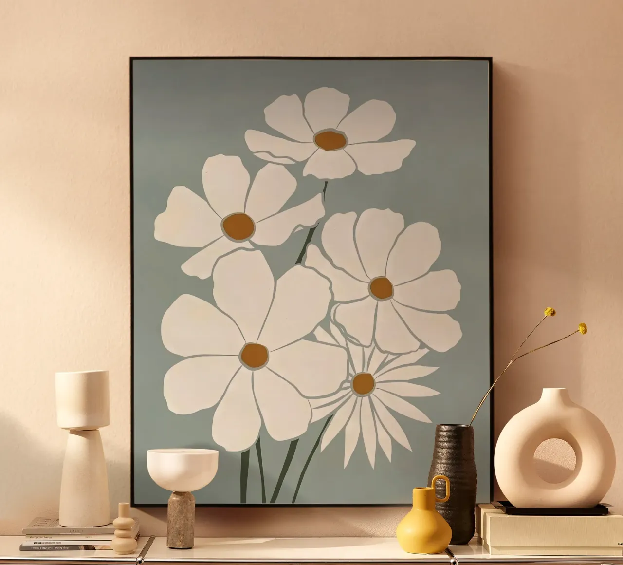 Fiori bianchi plexiglass da Larry