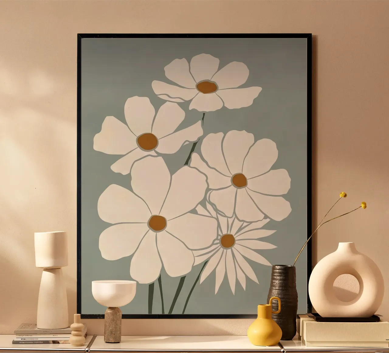 Fiori bianchi carta hahnemühle da Larry