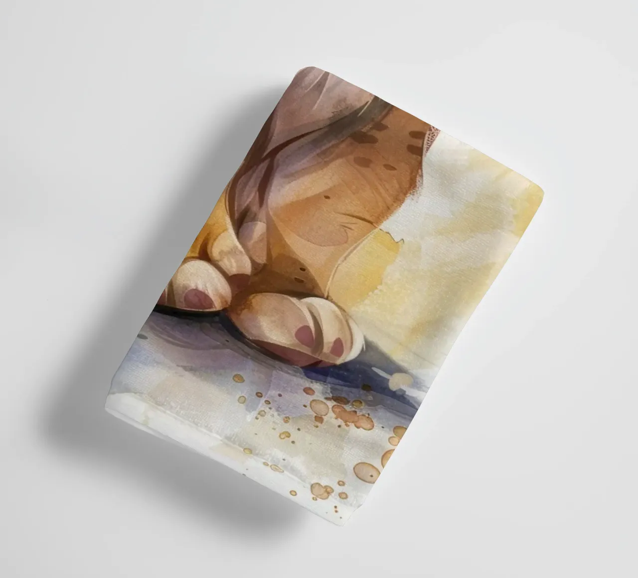 Schattige leeuwenwelp illustratie met expressieve ogen en speels badhanddoek van DesignDoodle