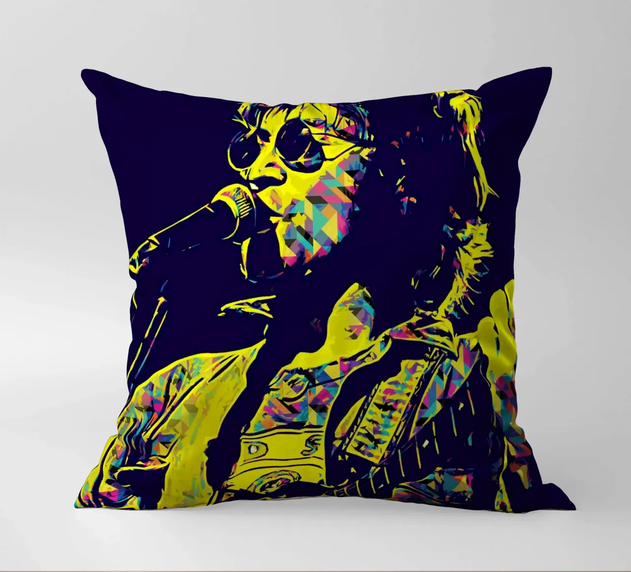 John Lennon 2 Art decorative cushion by music soul