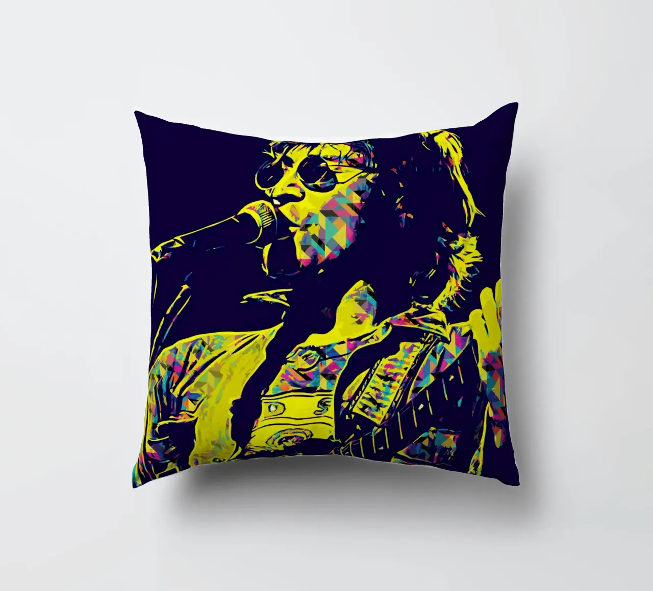 John Lennon 2 Art decorative cushion by music soul