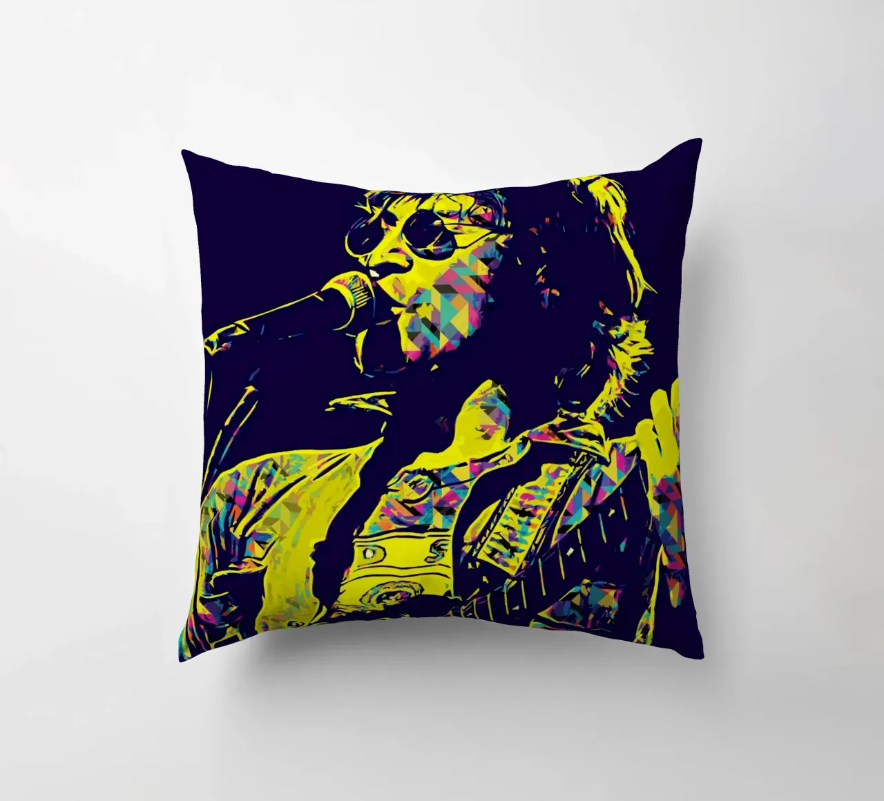 John Lennon 2 Art decorative cushion by music soul
