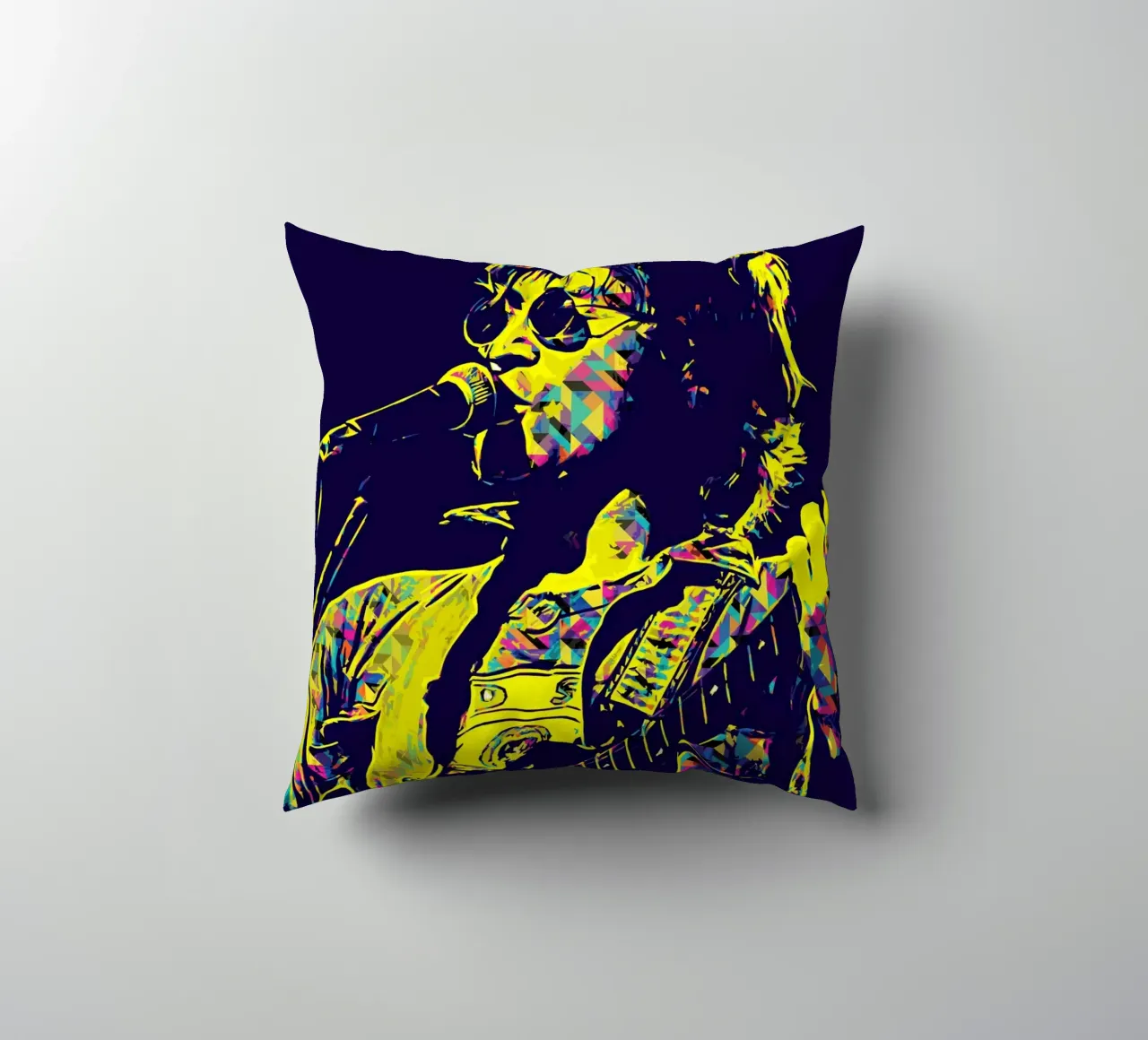 John Lennon 2 Art decorative cushion by music soul