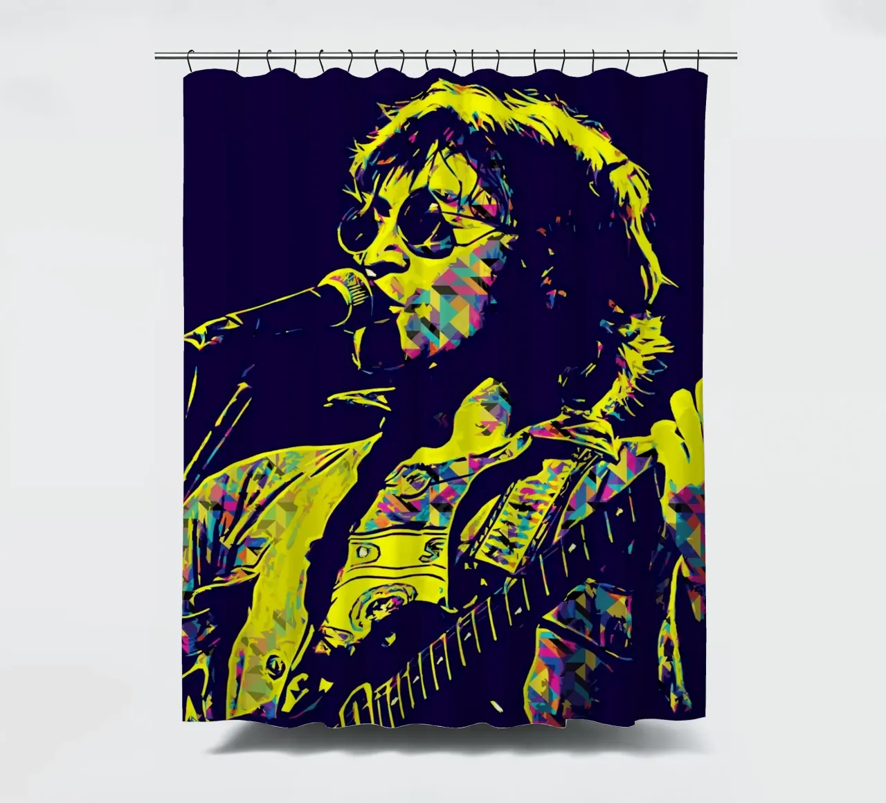 John Lennon 2 Kunst Duschvorhang von music soul