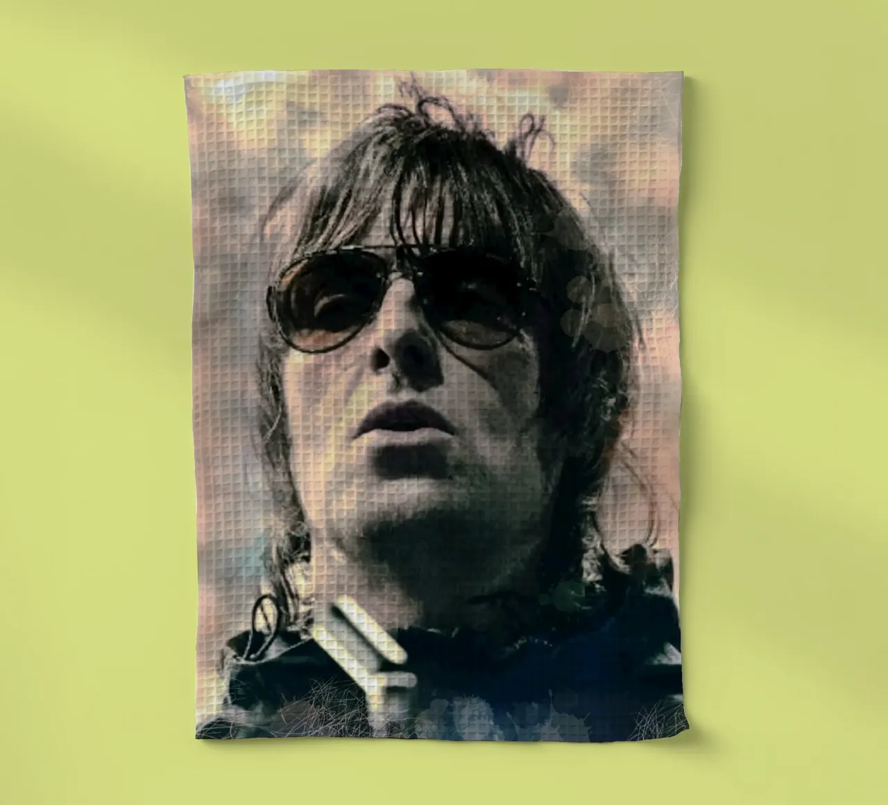 Liam Gallagher portrait canovaccio da cucina da Lembayung art