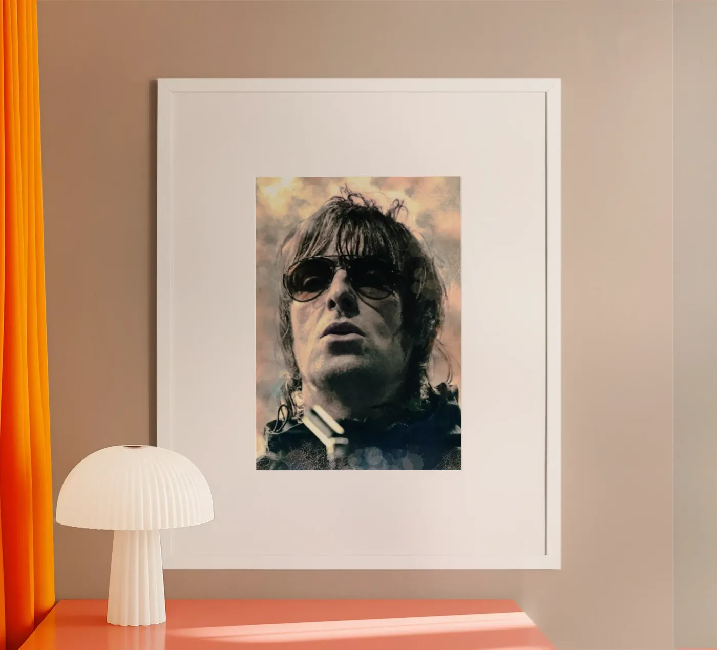 Liam Gallagher portrait poster da Lembayung art