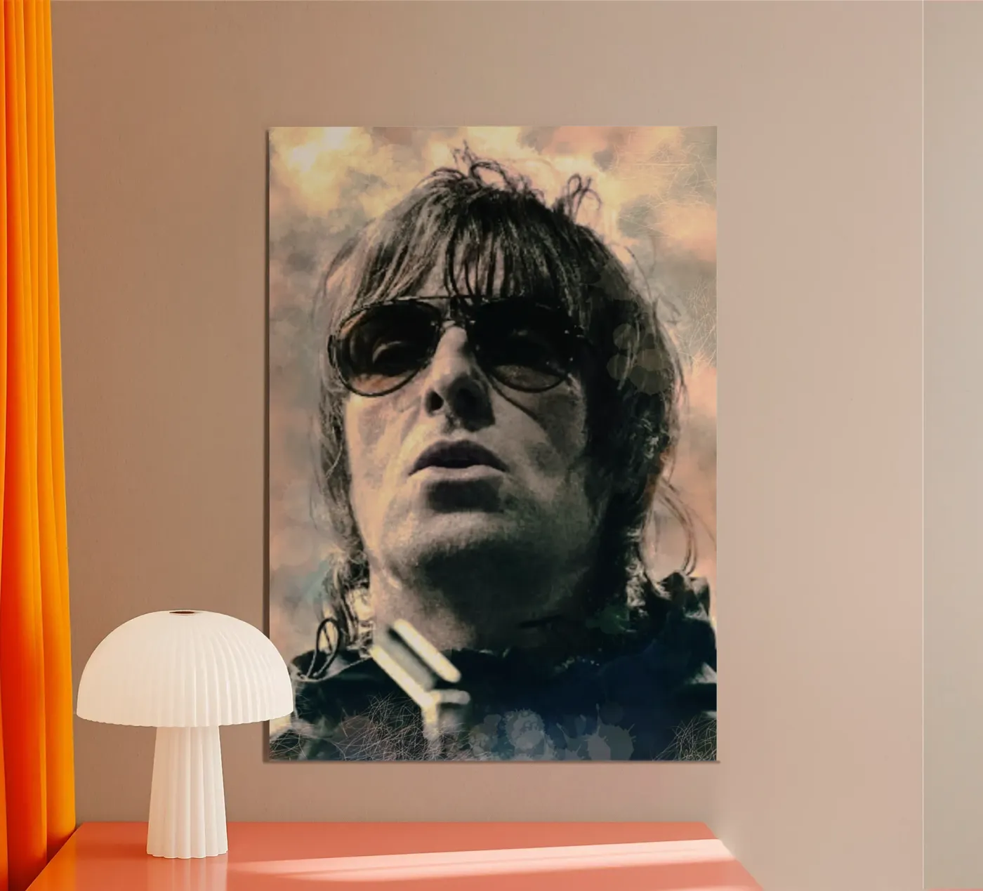 Liam Gallagher portrait poster da Lembayung art