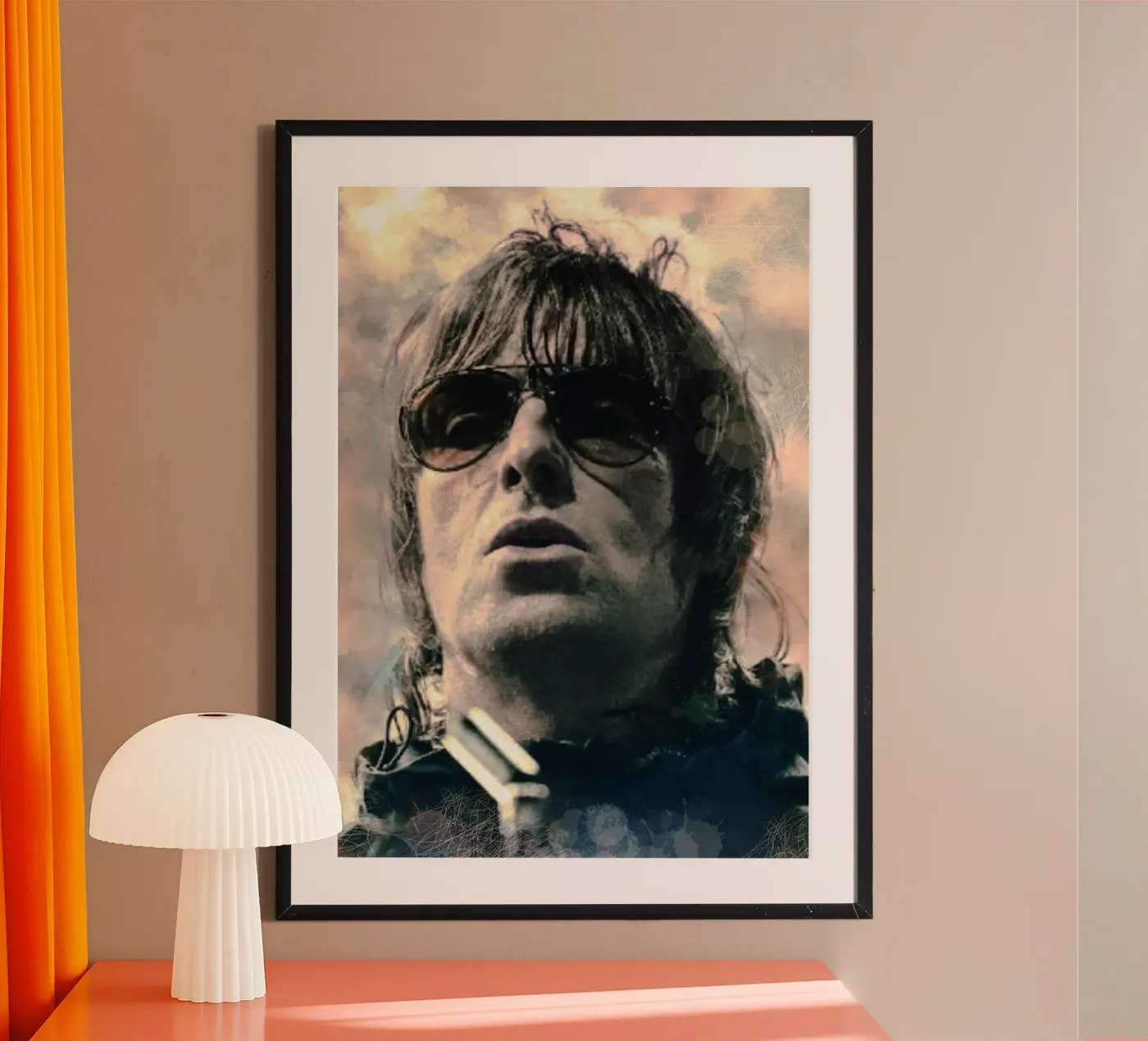 Liam Gallagher portrait poster da Lembayung art
