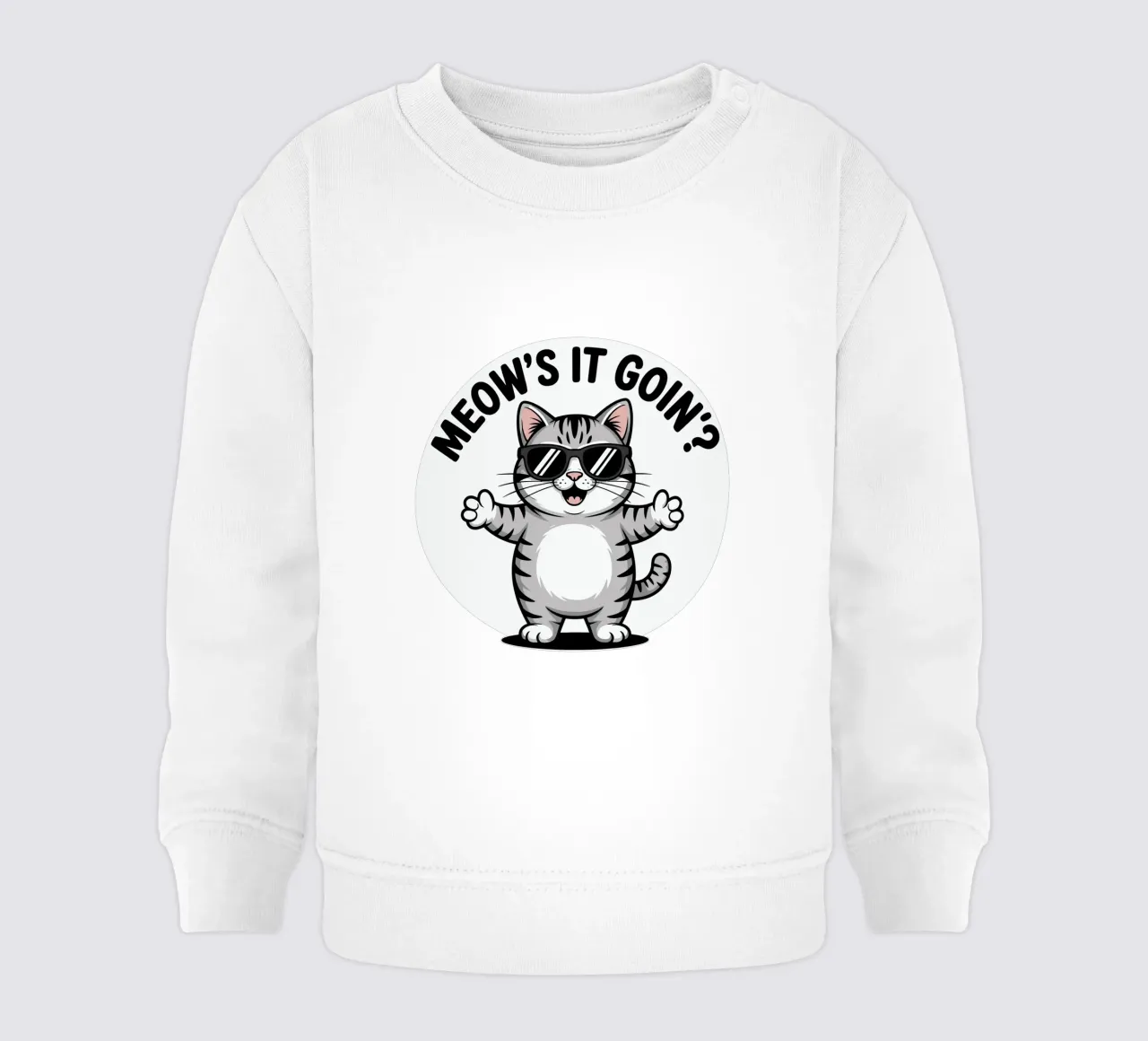MEOW'S IT GOIN felpa neonato da edsonramosart