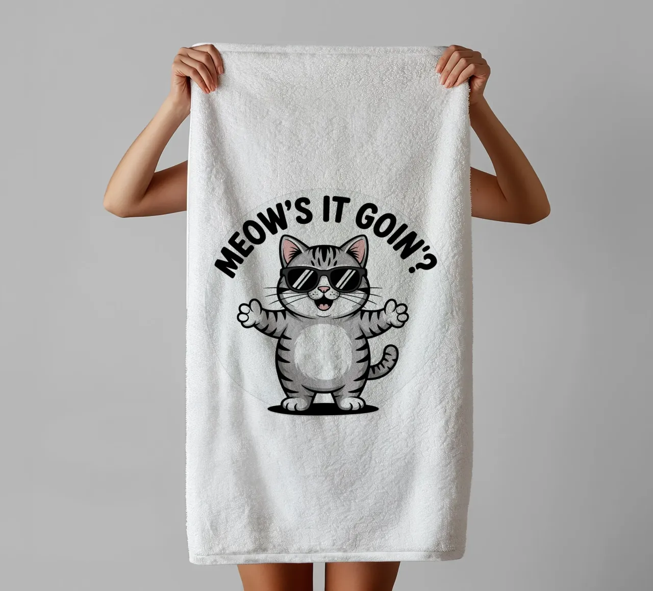 MEOW'S IT GOIN asciugamano da bagno da edsonramosart