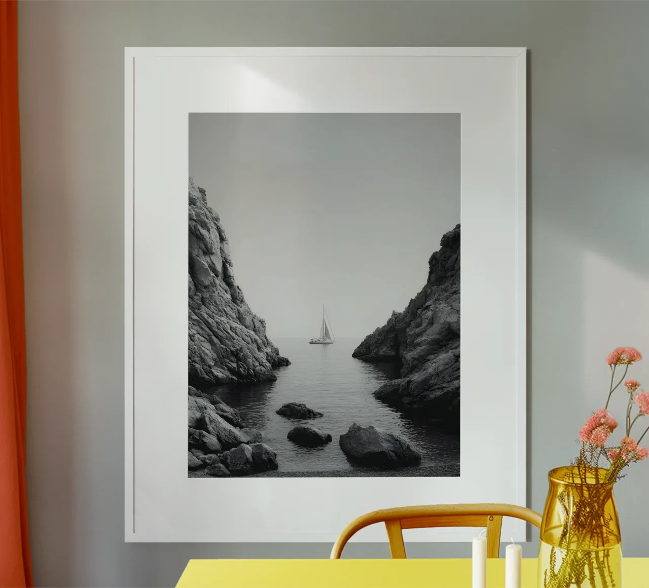 Mediterranean Sea poster con telaio in legno da Mononoir