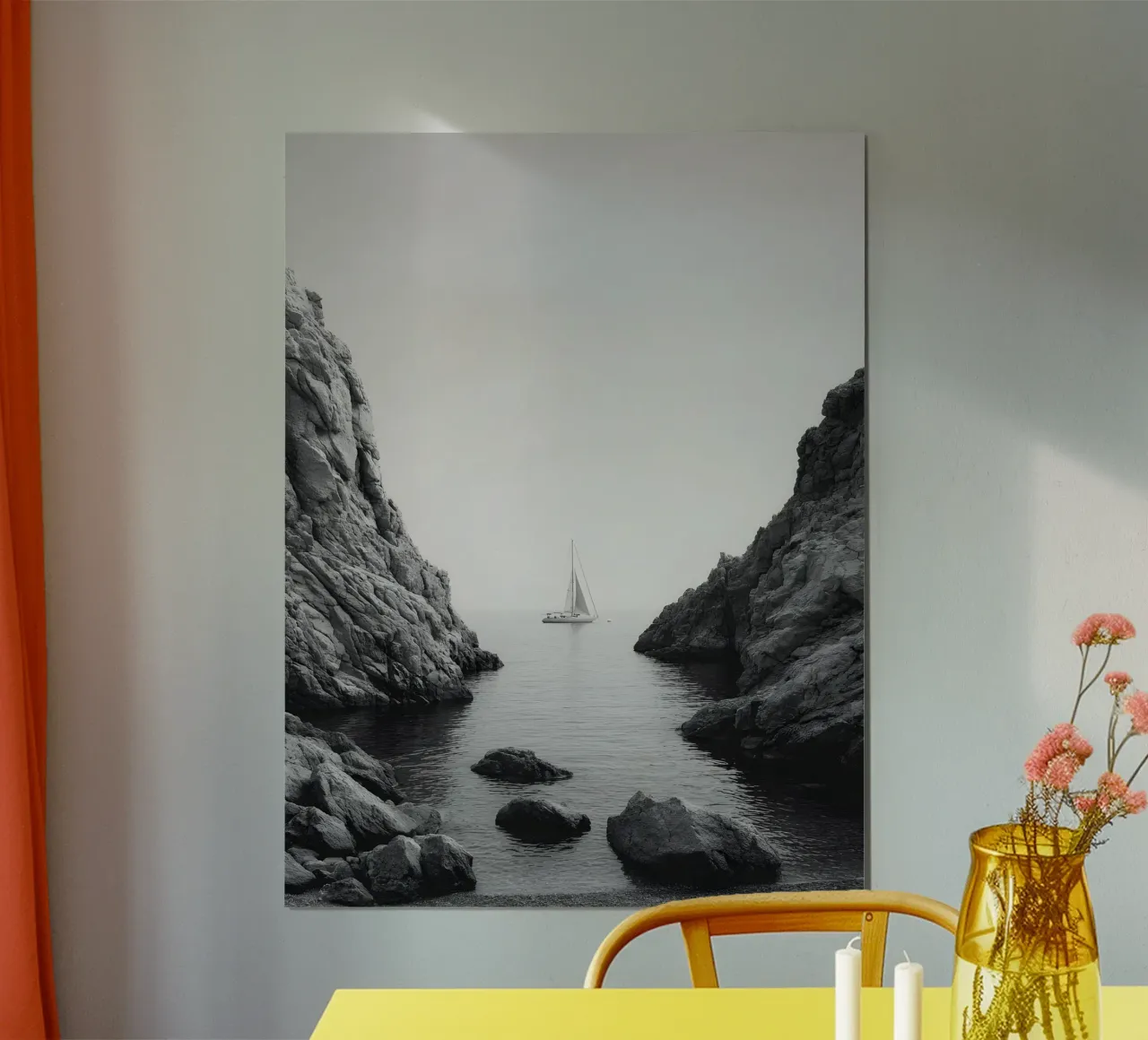 Mediterranean Sea poster con telaio in legno da Mononoir