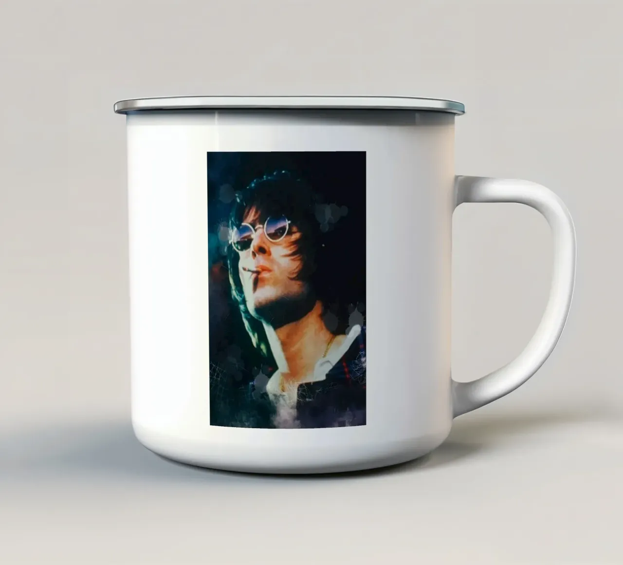 Liam Gallagher tazza in smalto da Lembayung art