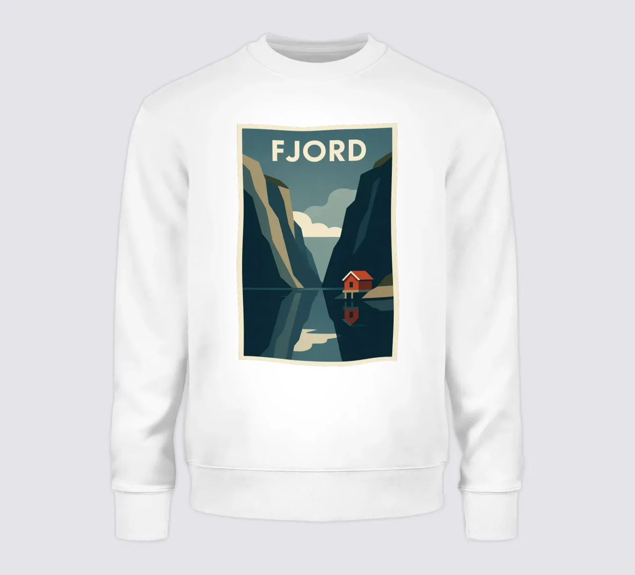 Fjord - The call of Nordic silence sweatshirt by JETLAG | affiches voyage
